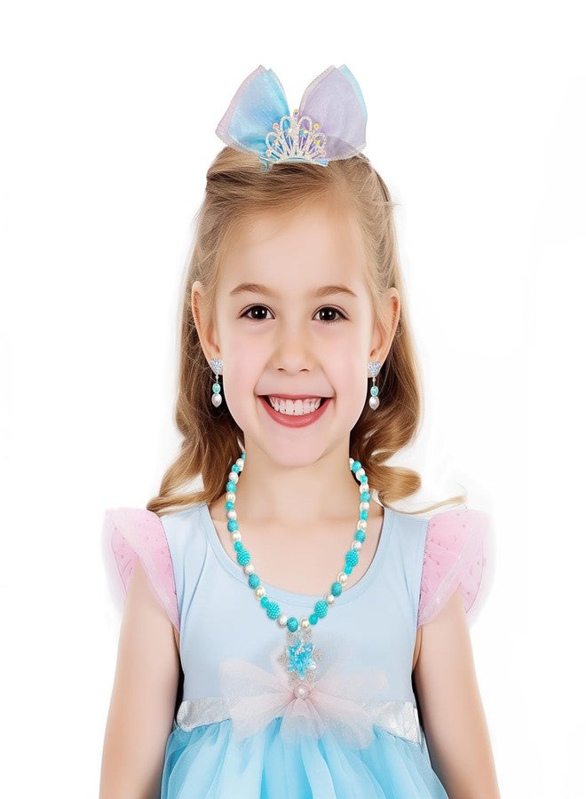 ELEMIRSA 4 Sets Baby Girl Unicorn Necklace Bracelet Set Dress up Princess Pretend Play Necklace Bracelet Jewelry Gift for Toddlers Kids Jewelly Set in Gift Box - Image 4